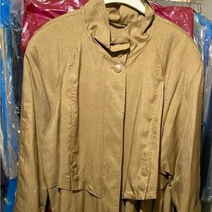 Vintage Komitor Women’s Plus Size Polyester Trench Coat With Removable Lining